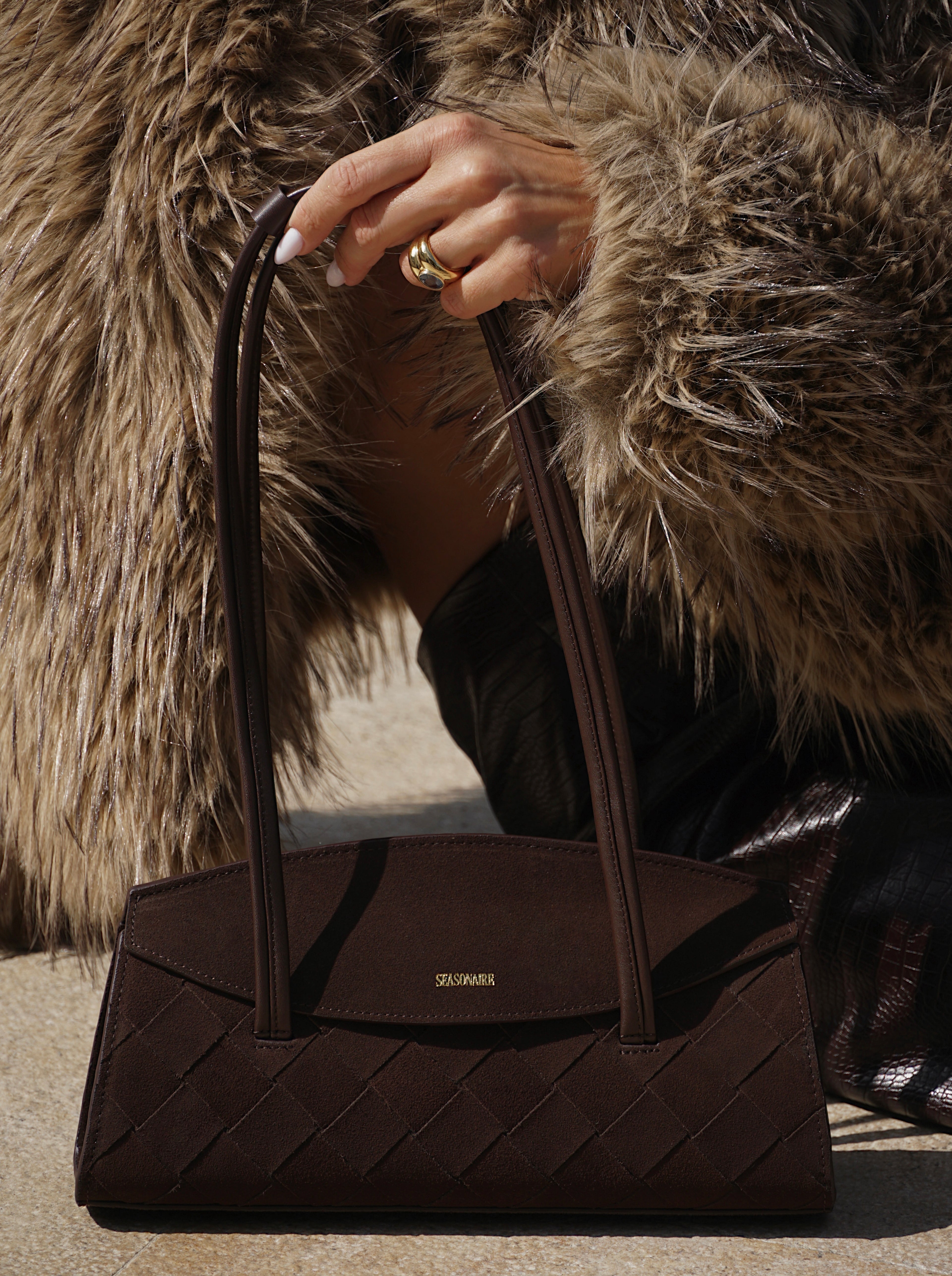 The Moment Bag - Mocha Suede Brown