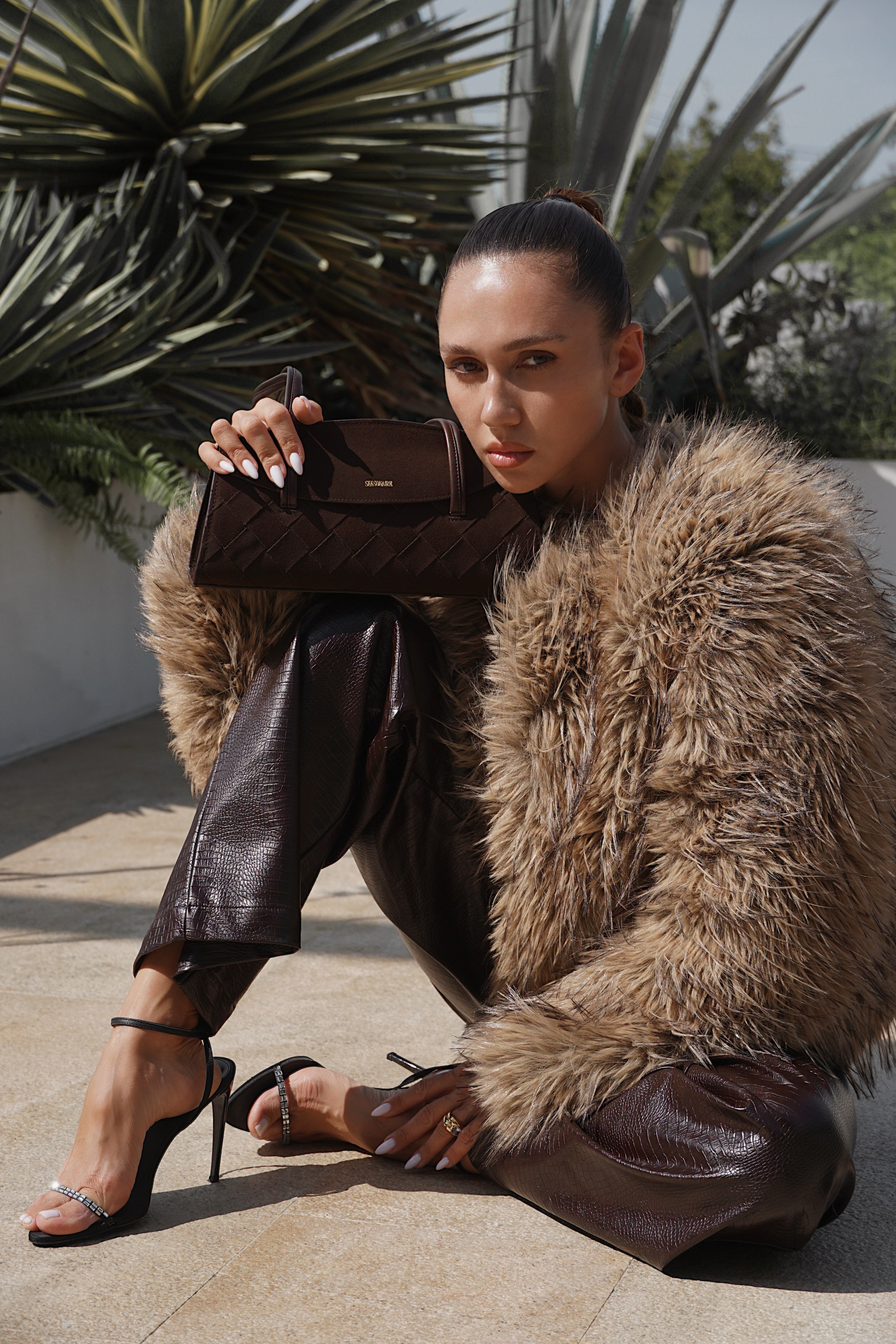 The Moment Bag - Mocha Suede Brown