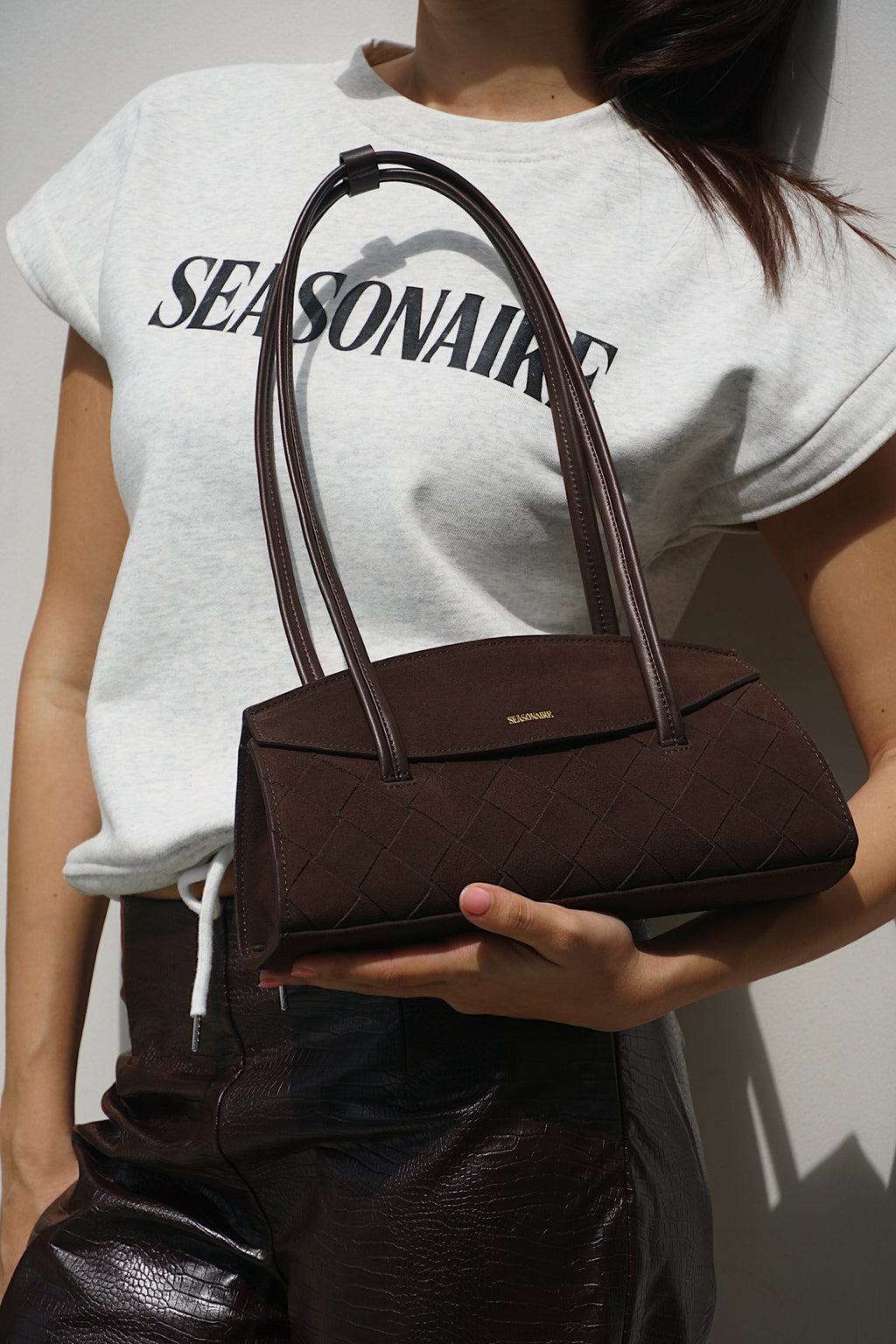 The Moment Bag - Mocha Suede Brown