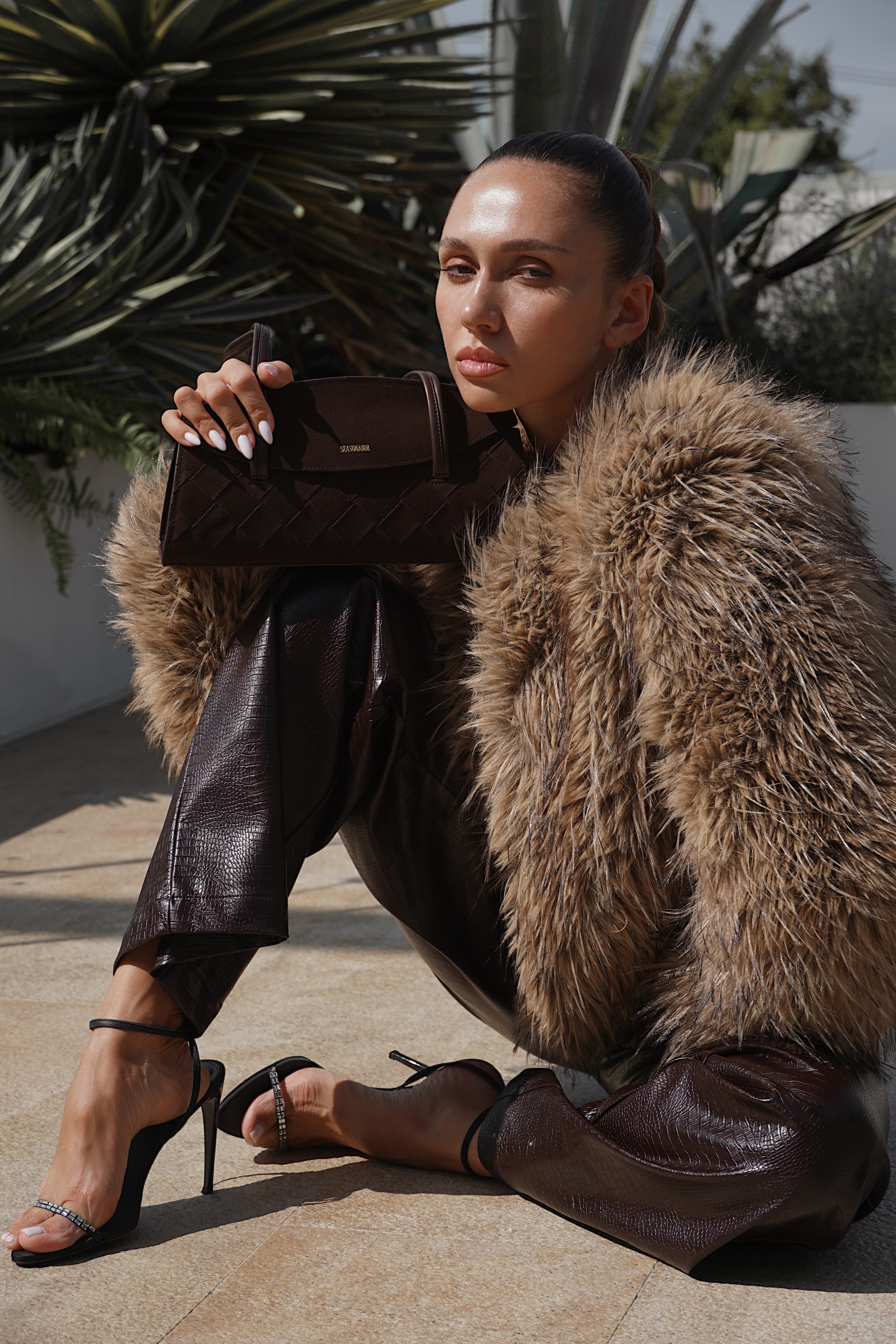 The Moment Bag - Mocha Suede Brown